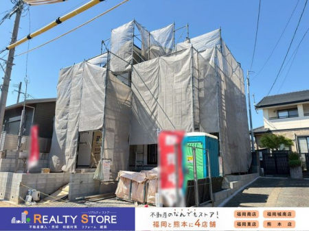 �����������s���捁�Z���u4���ڂ̐V�z��ˌ��Ă̌��n�O�ώʐ^
